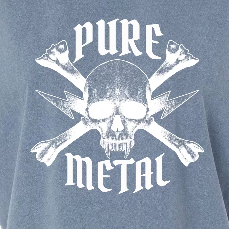 Pure Metal Skull Bone Garment-Dyed Women's Muscle Tee