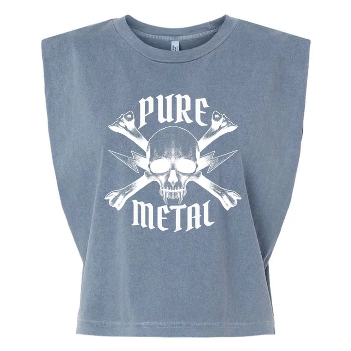 Pure Metal Skull Bone Garment-Dyed Women's Muscle Tee