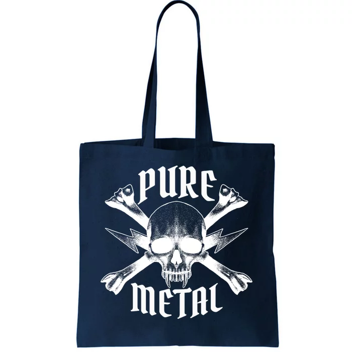 Pure Metal Skull Bone Tote Bag