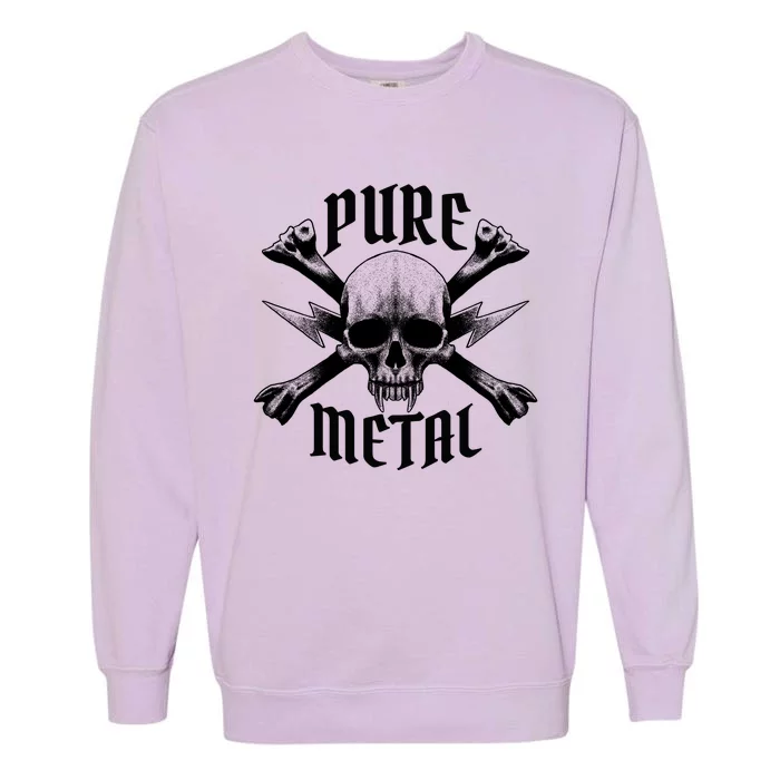 Pure Metal Skull Bone Garment-Dyed Sweatshirt