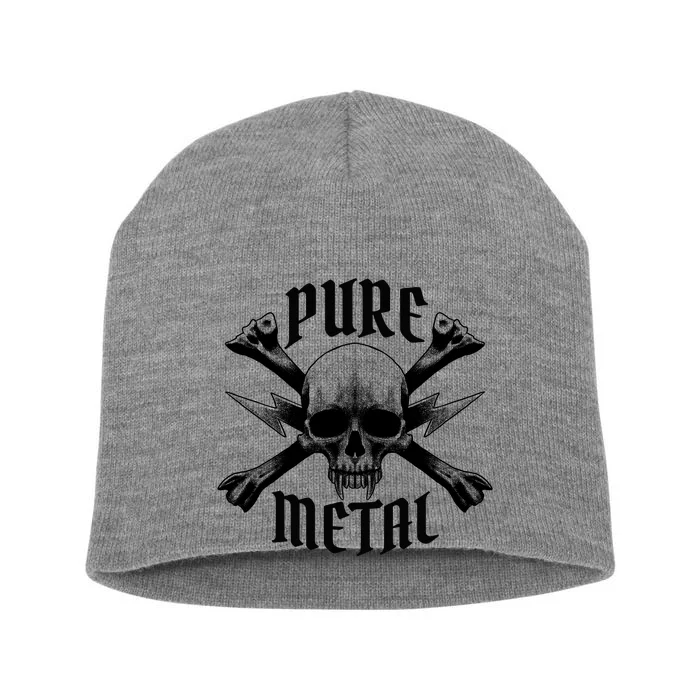 Pure Metal Skull Bone Short Acrylic Beanie