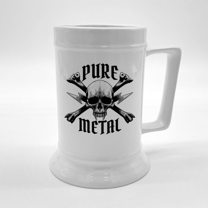 Pure Metal Skull Bone Front & Back Beer Stein