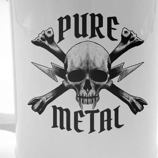 Pure Metal Skull Bone Front & Back Beer Stein