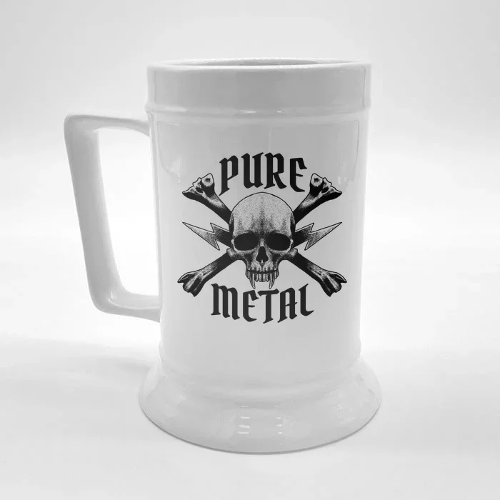 Pure Metal Skull Bone Front & Back Beer Stein