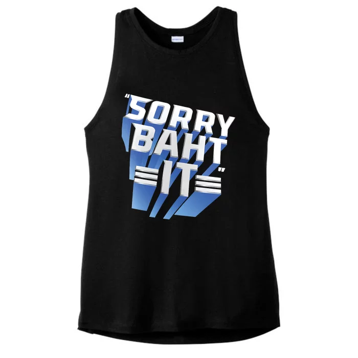 Pat Mcafee Sorry Baht It Ladies Tri-Blend Wicking Tank