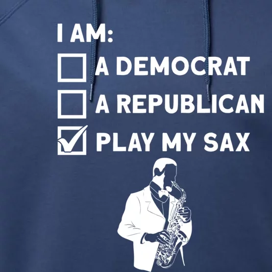 Play My Sax Funny Gift Saxophone Jazz Musician Sax Saxophonist Gift Performance Fleece Hoodie