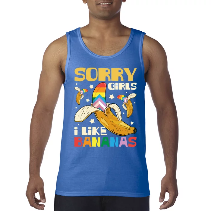 Pride Month Sorry I Like Bananas Lgbtq Gift Tank Top