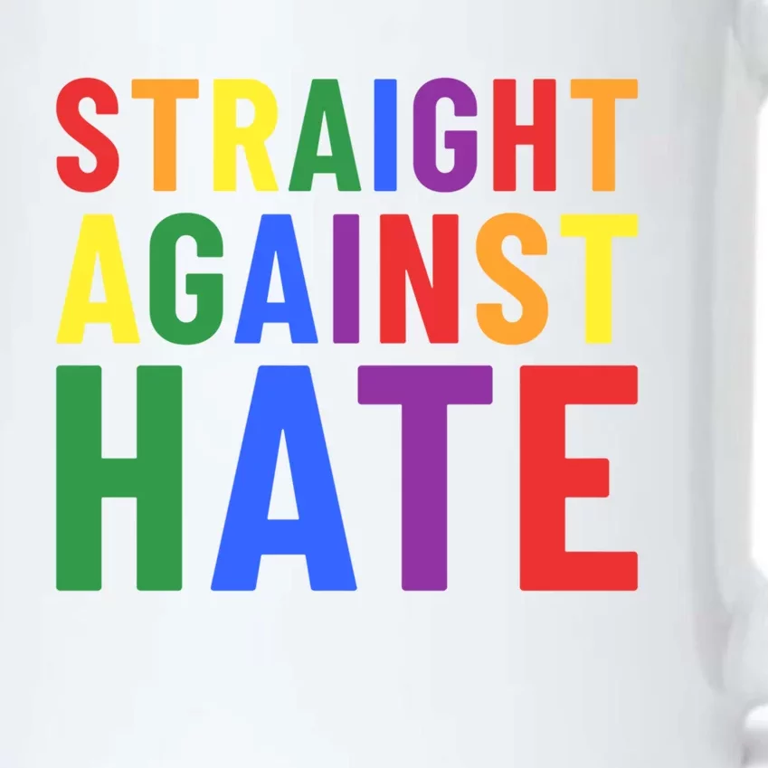 Pride Month Straight Against Hate Ally Gift Black Color Changing Mug