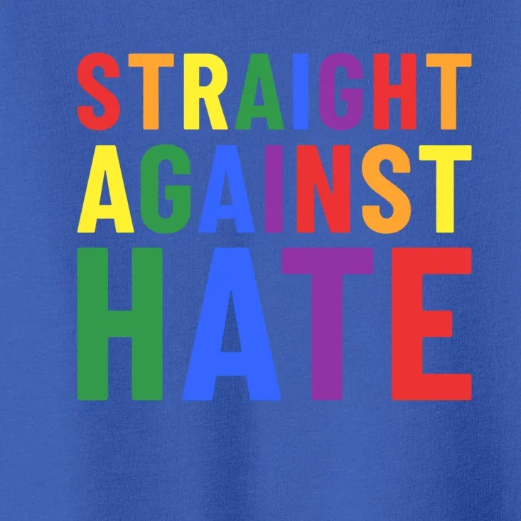 Pride Month Straight Against Hate Ally Gift Toddler T-Shirt