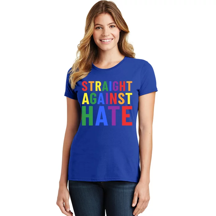 Pride Month Straight Against Hate Ally Gift Women's T-Shirt