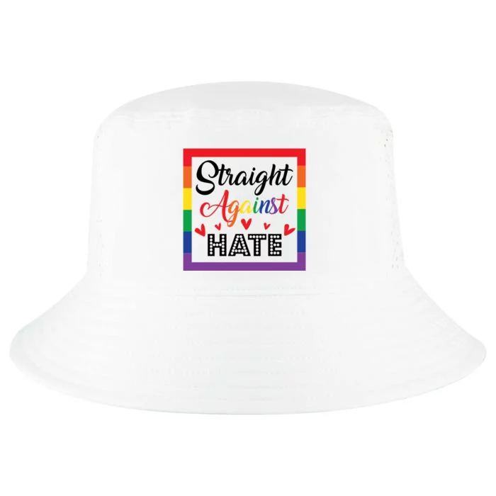 Pride Month Straight Against Hate Lgbt Gift Cool Comfort Performance Bucket Hat