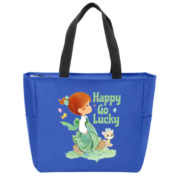 Precious Mots St Patrick's Day Happy Go Lucky Gift Zip Tote Bag