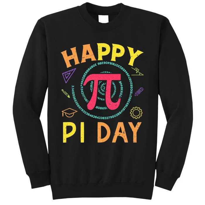 Pi Math Science STEM Gift 3.14 Pi Day Vintage Retro Tall Sweatshirt