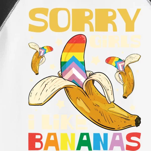 Pride Month Sorry I Like Bananas Lgbtq Meaningful Gift Toddler Fine Jersey T-Shirt