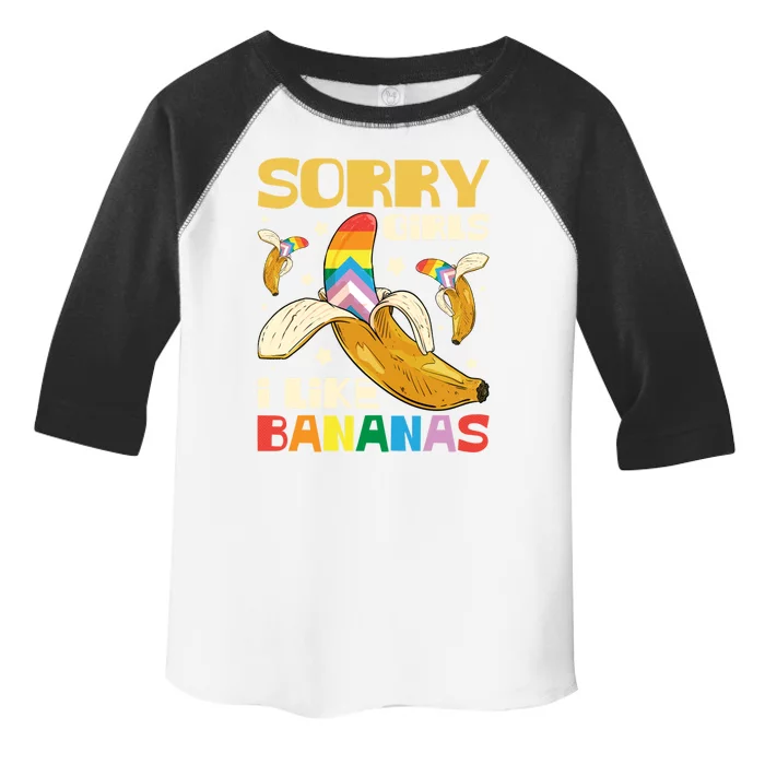 Pride Month Sorry I Like Bananas Lgbtq Meaningful Gift Toddler Fine Jersey T-Shirt