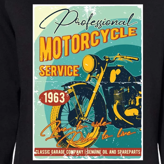 Professional Motorcycle Service Womens California Wash Sweatshirt