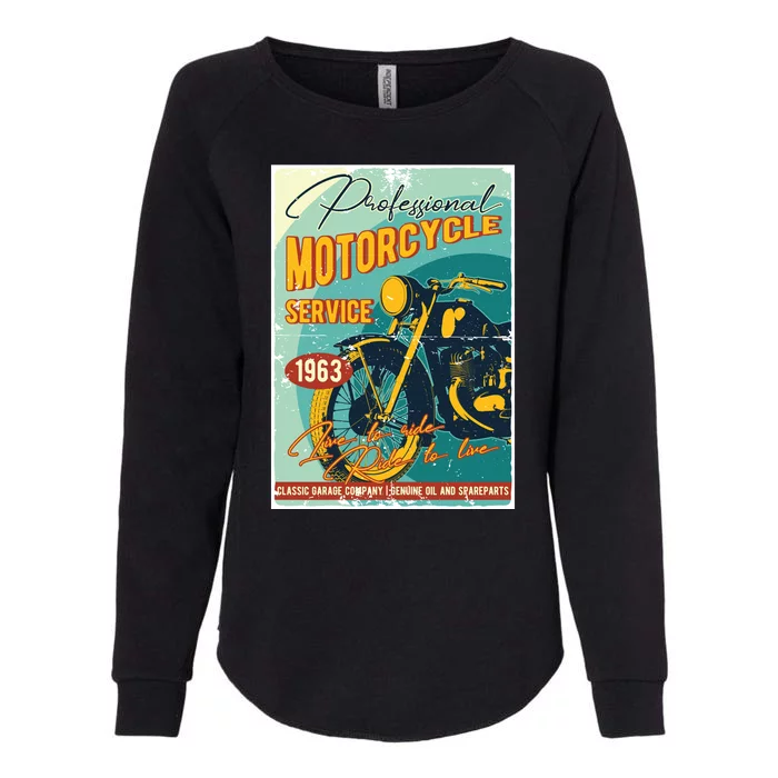 Professional Motorcycle Service Womens California Wash Sweatshirt