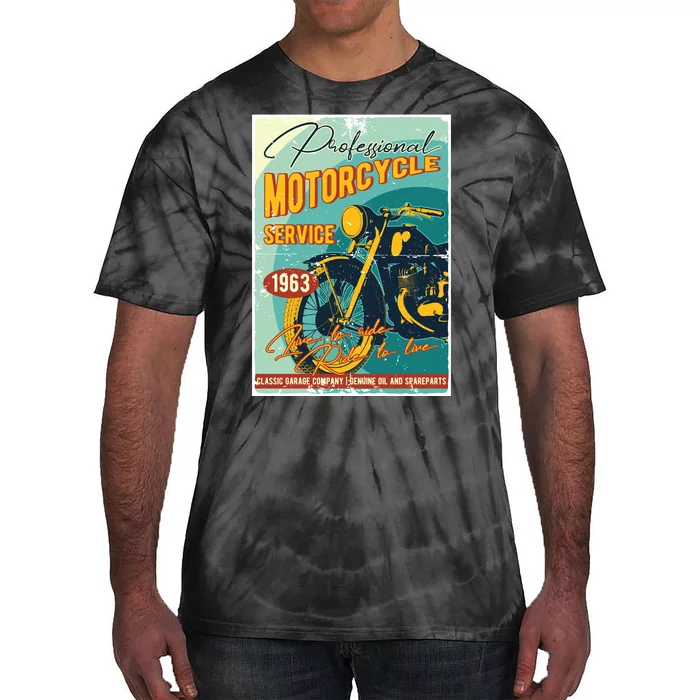 Professional Motorcycle Service Tie-Dye T-Shirt