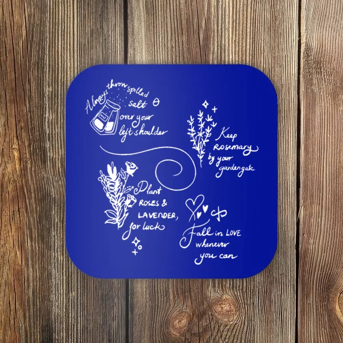 Practical Magic Spell Salt Rosemary Lavender Love Gift Coaster