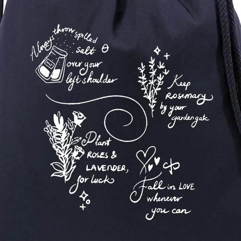 Practical Magic Spell Salt Rosemary Lavender Love Gift Drawstring Bag