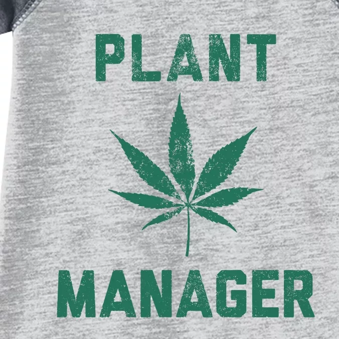 Plant Manager Sarcastic Weed Funny Marijuana Cannabis 420 Day Infant Baby Jersey Bodysuit