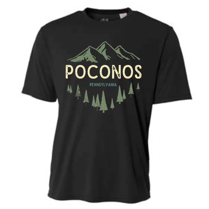 Pocono Mountains Souvenir Poconos Pennsylvania Cooling Performance Crew T-Shirt