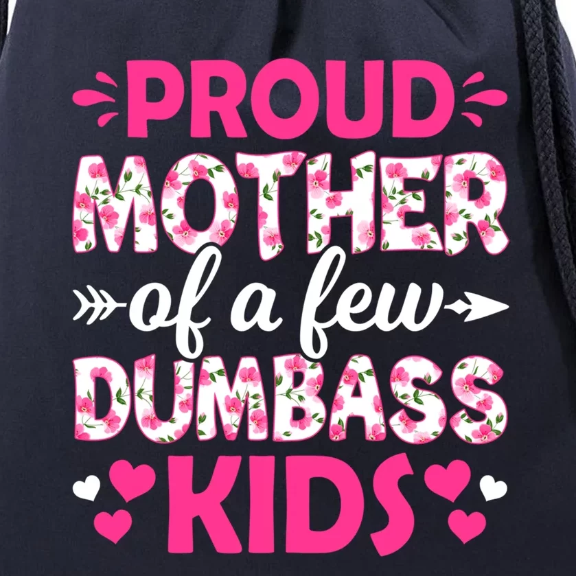 Proud Mother Son Daughter Mothers Day Mommy Mama Mom Gift Drawstring Bag