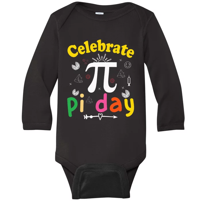 Pi Math Science STEM Gift 3.14 Pi Day Baby Long Sleeve Bodysuit