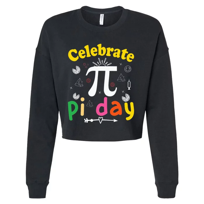 Pi Math Science STEM Gift 3.14 Pi Day Cropped Pullover Crew