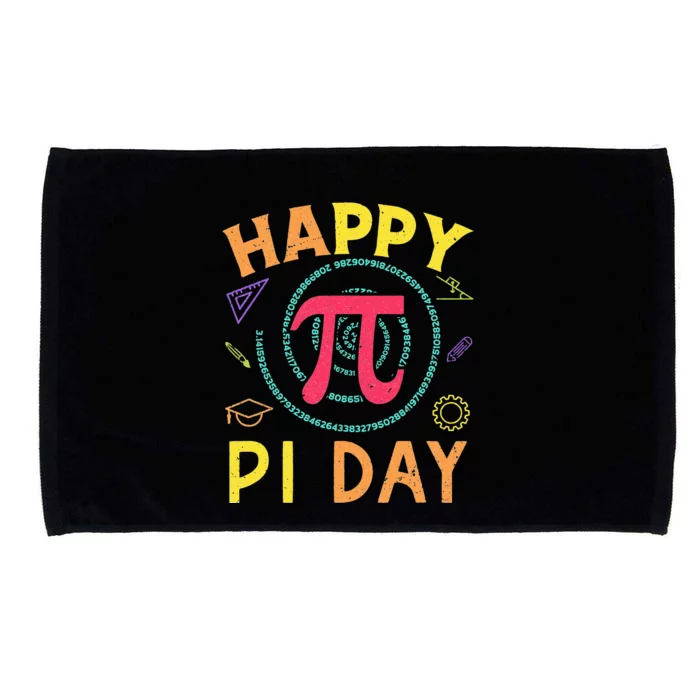 Pi Math Science STEM Gift 3.14 Pi Day Vintage Retro Microfiber Hand Towel