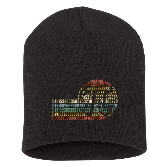 Pi Math Science STEM Gift 3.14 Pi Day Vintage Retro Short Acrylic Beanie