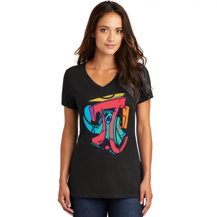 Pi Math Science Teacher 3.14 funny Pi Day art lovers Women's V-Neck T-Shirt