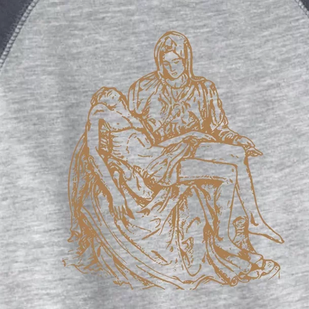 Pieta Michelangelo Statue Sketch Toddler Fine Jersey T-Shirt