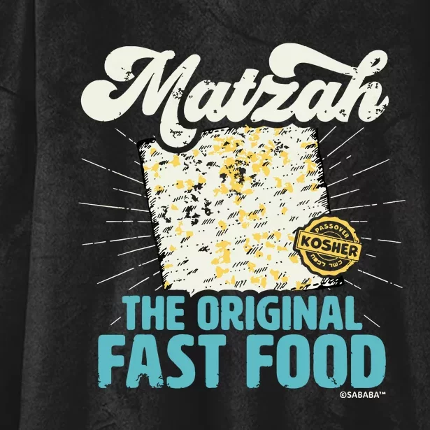 Passover Matzah The Original Fast Food Funny Seder Gift Hooded Wearable Blanket