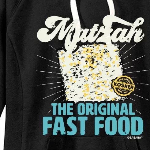 Passover Matzah The Original Fast Food Funny Seder Gift Women's Fleece Hoodie