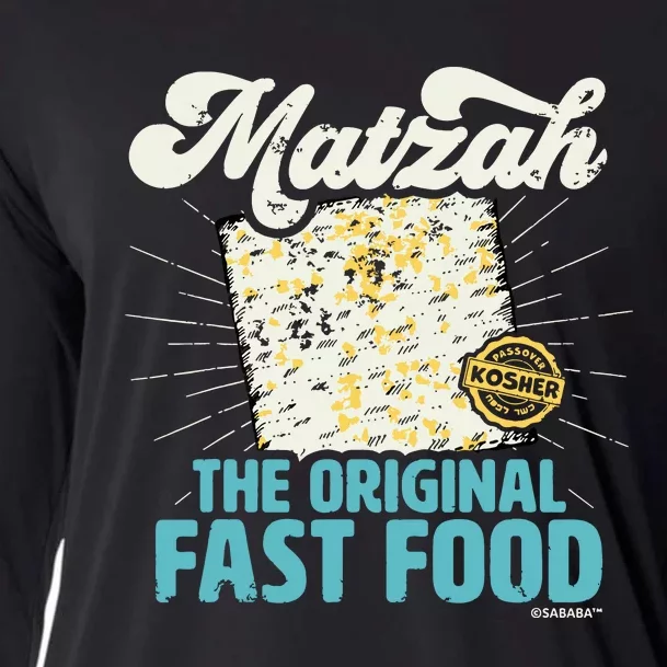 Passover Matzah The Original Fast Food Funny Seder Gift Cooling Performance Long Sleeve Crew