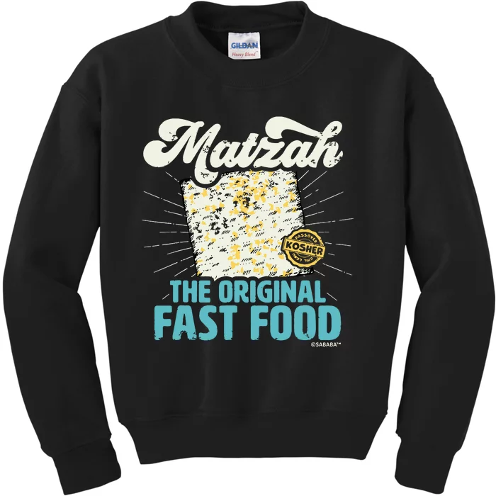 Passover Matzah The Original Fast Food Funny Seder Gift Kids Sweatshirt