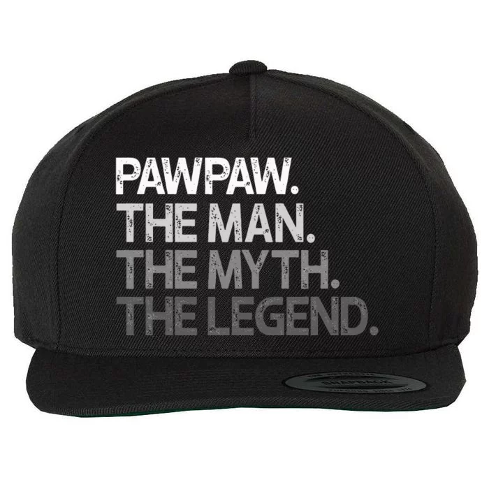 Pawpaw Man The Myth Legend Wool Snapback Cap