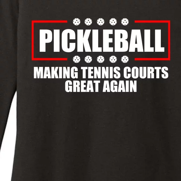 Pickleball Making Tennis Courts Great Again Womens CVC Long Sleeve Shirt