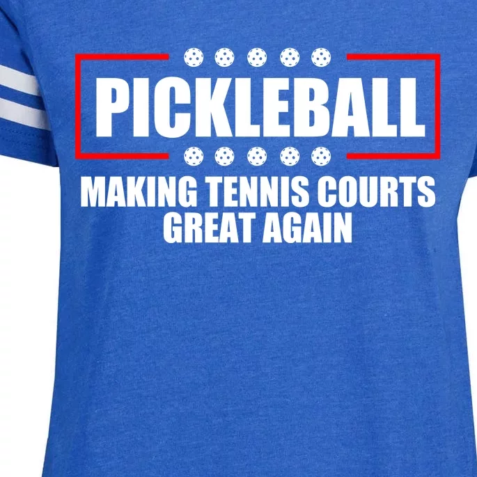 Pickleball Making Tennis Courts Great Again Enza Ladies Jersey Football T-Shirt