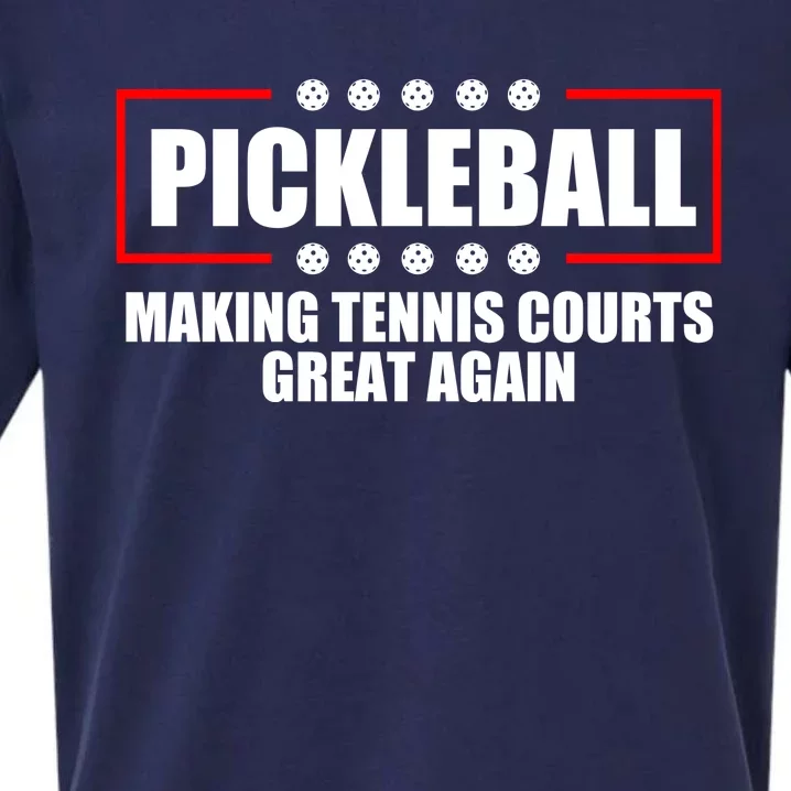 Pickleball Making Tennis Courts Great Again Sueded Cloud Jersey T-Shirt