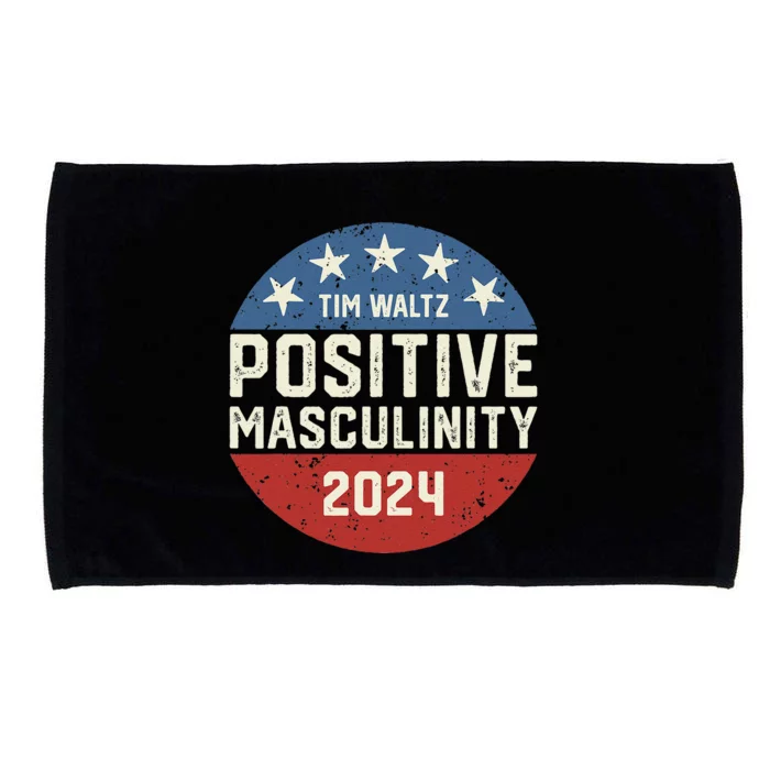 Positive Masculinity Tim Walz Kamala Harris Madam President Microfiber Hand Towel