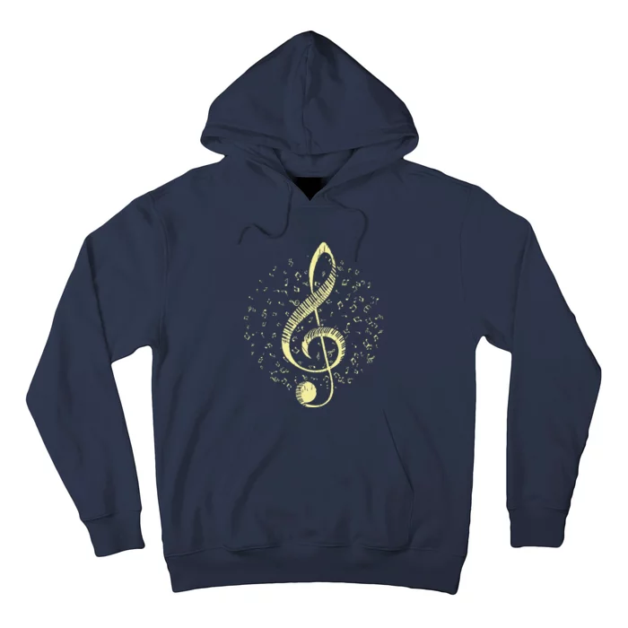 Piano Music Treble Clef Pianist Gift Piano Hoodie