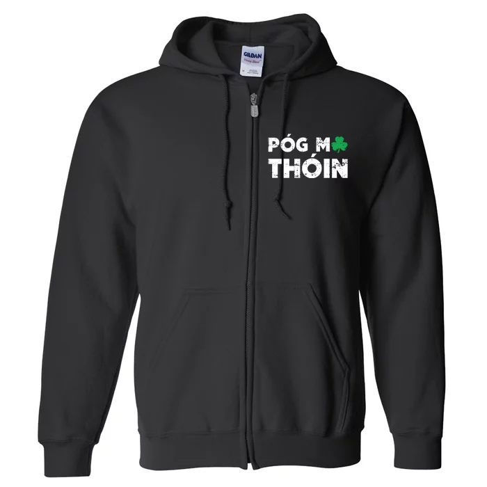 Pog Mo Thoin Shamrock Full Zip Hoodie