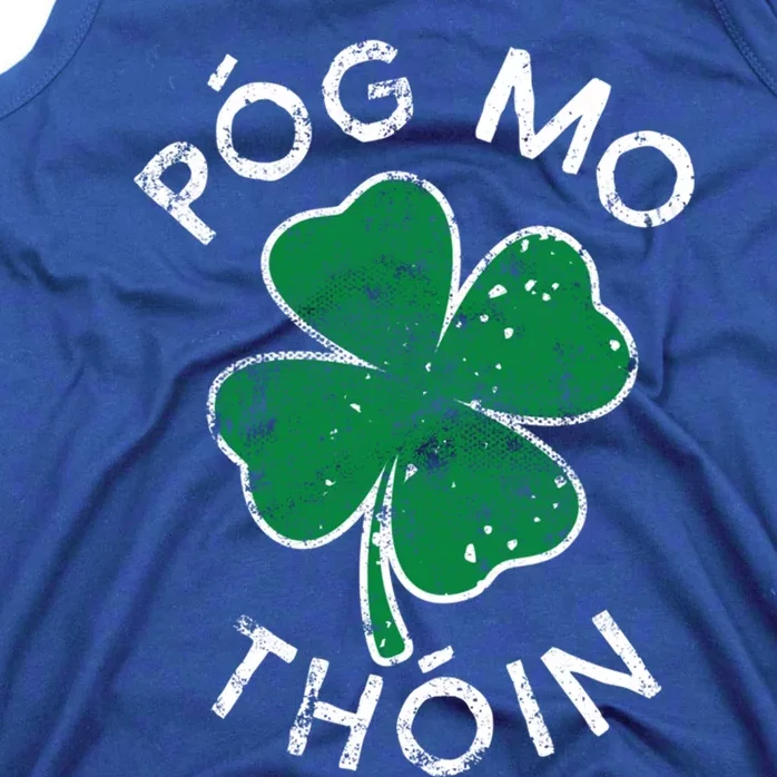 Pog Mo Thoin Lucky Clover St Patricks Day Distress Gift Tank Top