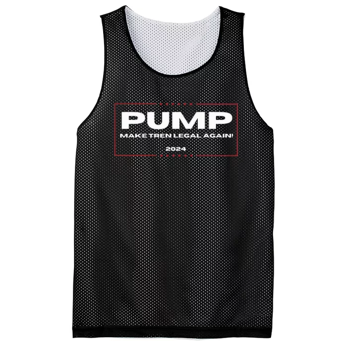 Pump Make Tren Legal Again 2024 Mesh Reversible Basketball Jersey Tank