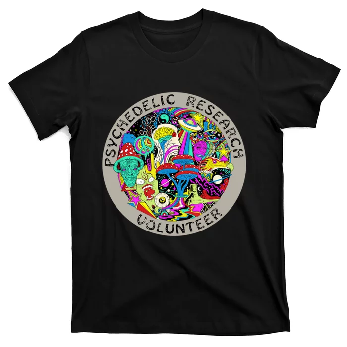 Psychedelic Mushroom Trip Psychedelic Research Gift T-Shirt