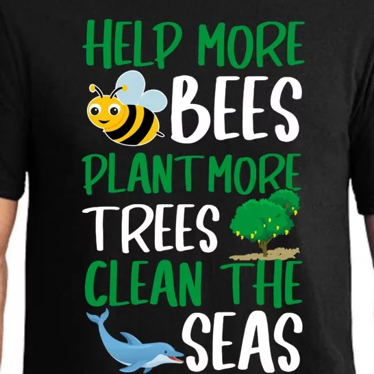 Plant More Trees Clean The Seas Climate Change Meaningful Gift Pajama Set