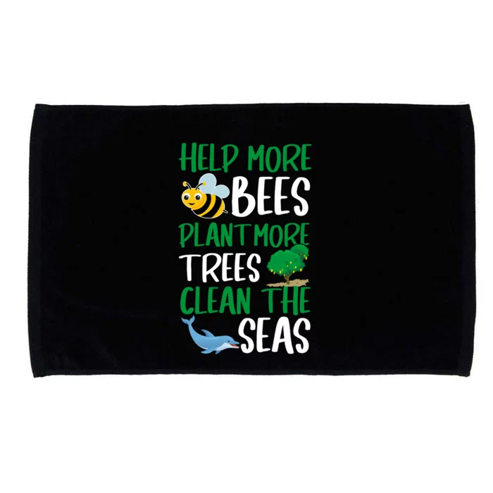 Plant More Trees Clean The Seas Climate Change Meaningful Gift Microfiber Hand Towel