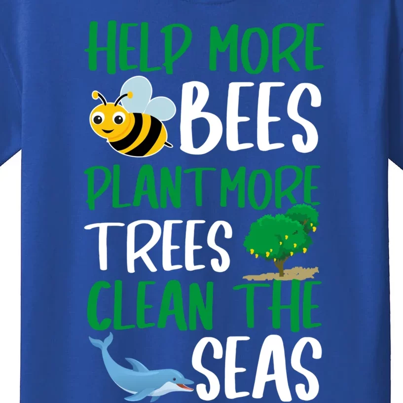 Plant More Trees Clean The Seas Climate Change Meaningful Gift Kids T-Shirt